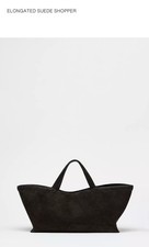 Black Zara Suege Bag- Large Elongated Shopper-  $250