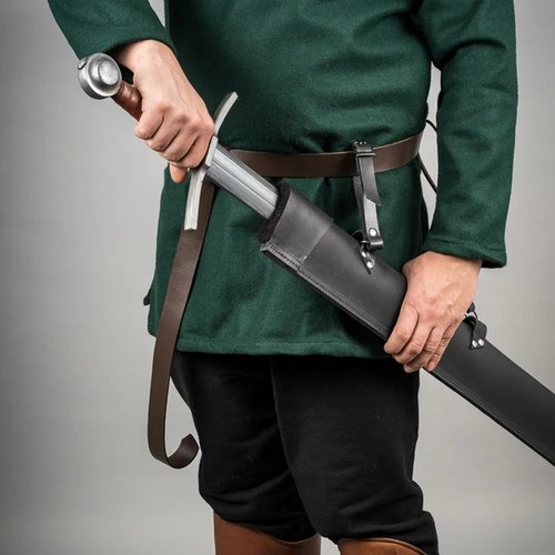 Leather sword scabbard - scabbard, holder