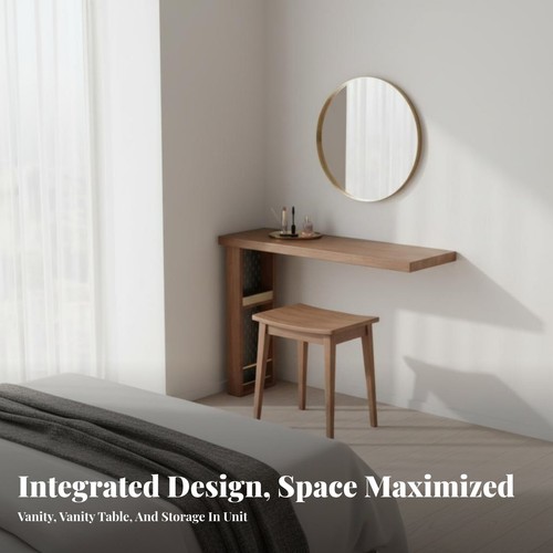 Retractable vanity and cabinet - retractable,