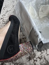 Chanel Suede and Glitter Block