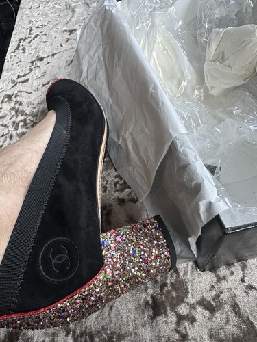 Chanel suede and glitter - chanel,