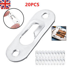 20 Heavy-Duty Keyhole Picture Frame Hangers Two Hole Hanging Bracket Plate
