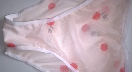 Sexy sheer see thru - sheer, apricot