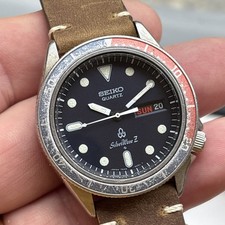 Vintage 1978 Seiko 7546-606A 4J Pepsi Bezel Diver style + serviced + new strap