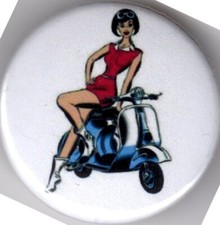SCOOTER GIRL Pin Button Badge