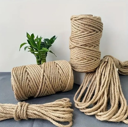 Natural brown jute twine rope - natural,
