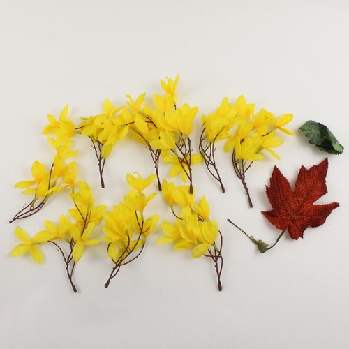 Faux forsythia flowers - faux,