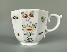 Early Worcester c1753 Octagonal Coffee Cup Antique English Porcelain
