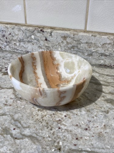 Vintage onyx alabaster bowl - vintage,