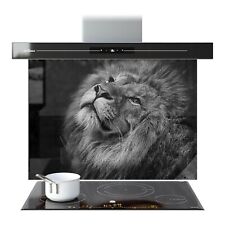 Kitchen Glass Splashback Toughened Tile Cooker ANY SIZE Grey Lion Wild Cats WxH