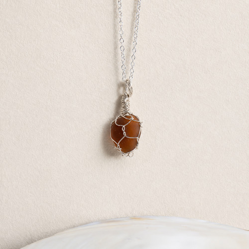 Sea amber necklace - amber,