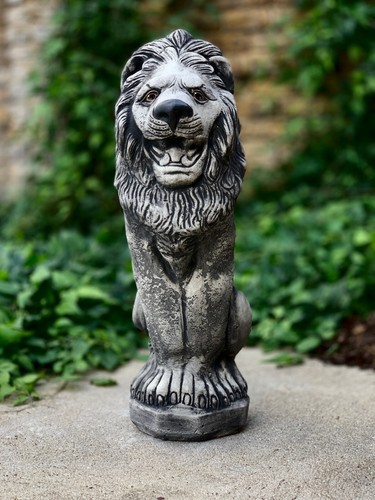 Stone garden lion concrete - garden,