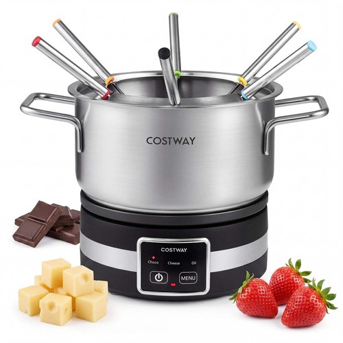 Electric fondue pot set - pot,