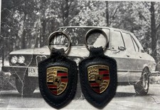 Two genuine porsche - two, keyrings