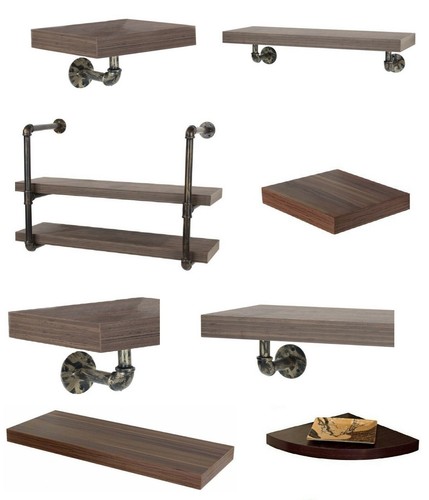 Retro walnut floating - retro, shelf