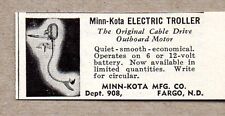 1945 Print Ad Minn-Kota Electric Troller Outboard Motors Fargo,ND