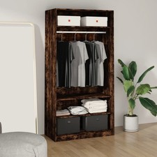 Wardrobe Smoked Oak 100x50x200
