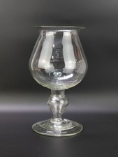 Georgian large glass leech jar on baluster stem