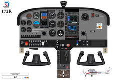 Cessna 172R with Aspen Avionics Cockpit Training Poster