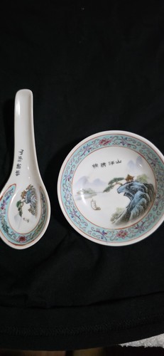 Vintage chinese soup spoon and - vintage,