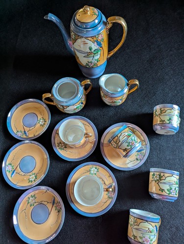 Vintage mikori japan blue gold - mikori,