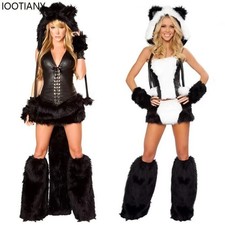 Women Sexy Furry Cartoon Animal Anime Rabbit Fox Catwoman Fancy Dress Costume