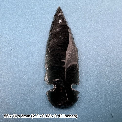 Obsidian black arrowhead - obsidian,