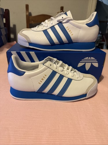 Adidas samoa white and blue - j,