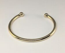 9ct Gold SOLID MENS Torque Bangle  4mm THICK  Inside DIAMETER 6.8cm  30.4gms NEW