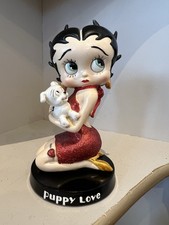 Betty Boop Westland Figurine Puppy Love Red Glitter Dress
