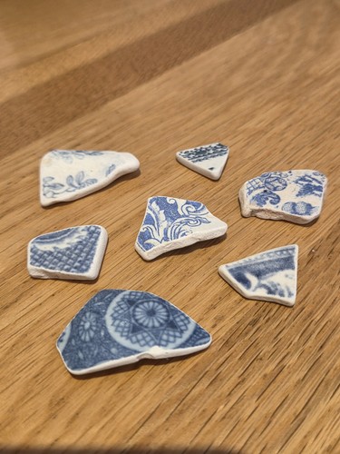 Seven blue and white sea - and,