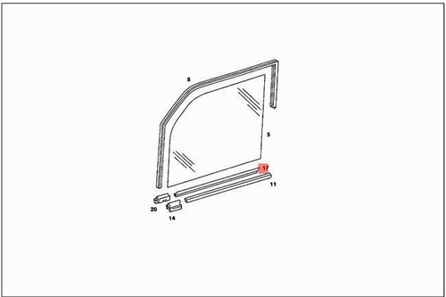 Genuine sealing rail - genuine, mercedes