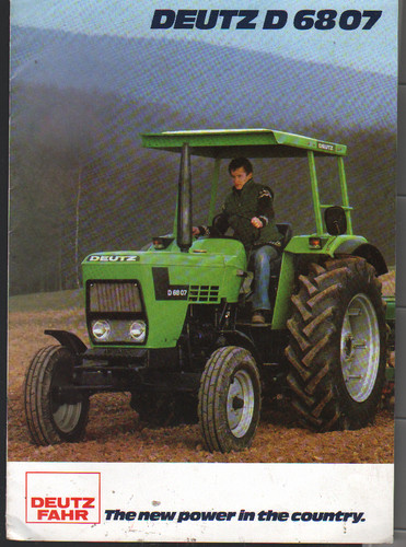 Deutz 6807 tractor - "d, 6807"