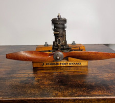 R/C Model Airplane Engine On Test Stand