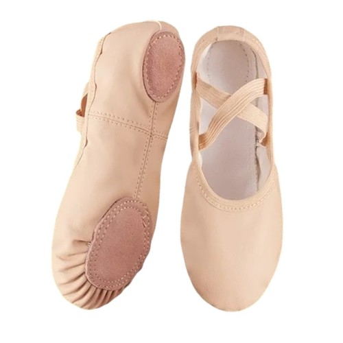 Leather ballet shoes pink - leather,