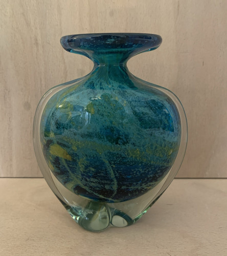 Mdina malta art glass vase - glass,