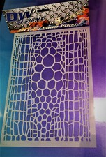 Aligator skin texture airbrush art craft stencil