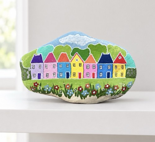 Original hand painted pebble - original, hand-painted
