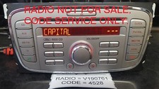 FORD V DECODE SERVICE SONY DAB 6 DISC 6000 CD RADIO STEREO,MONDEO,FIESTA,TRANSIT