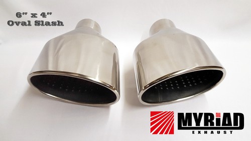 Oval dual exhaust - 4",