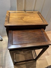 19th Century Nest of Two Chinese Rosewood Tables In Ming Dynasty Style