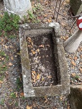 Antique 19th century carved stone trough  vintage planter 720mm length 