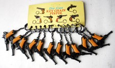 12X RARE VINTAGE 80'S MAUSER CAP GUN DIE CAST KEY CHAIN PISTOL KEYCHAIN NEW !