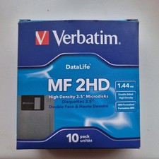 New Verbatim DataLife MF 2HD 3.5 inch floppy disks 1.44MB (10 pack)