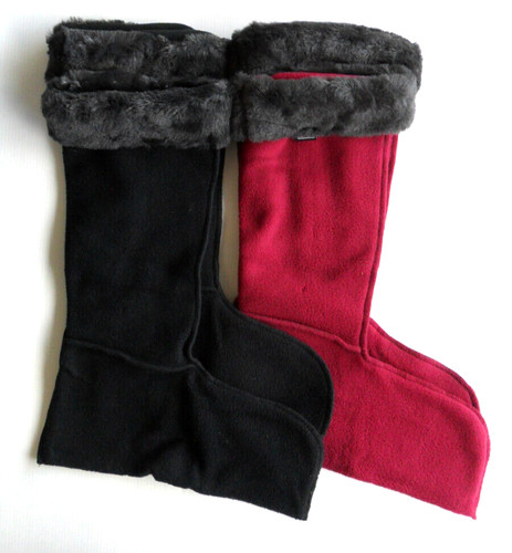 Womens fleece wellie socks - fleece,