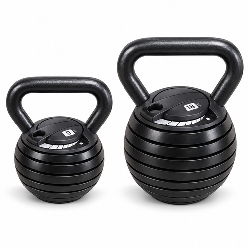 Adjustable kettlebell 9kg 18kg - kettlebell,