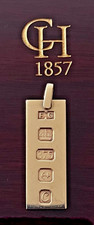 Heavy Hallmarked 9 Carat Yellow Gold Ingot Pendant 15.4 grams