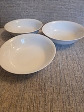 3 X MAXWELL WILLIAMS 20CM 8INCH DESIGNER HOMEWARES WHITE BASICS PORCELAIN BOWLS