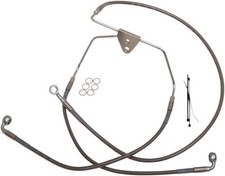 DS Braided Brake Line Kit Non-ABS Front +10" Harley Davidson #143683
