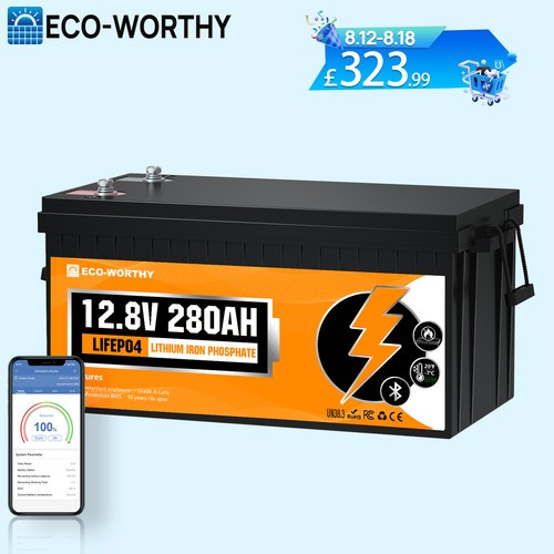 Eco worthy 12v 280ah - 280ah, lifepo4